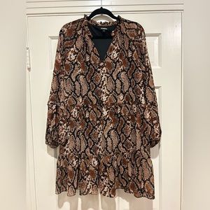 Express Snake Skin Print Dress XL